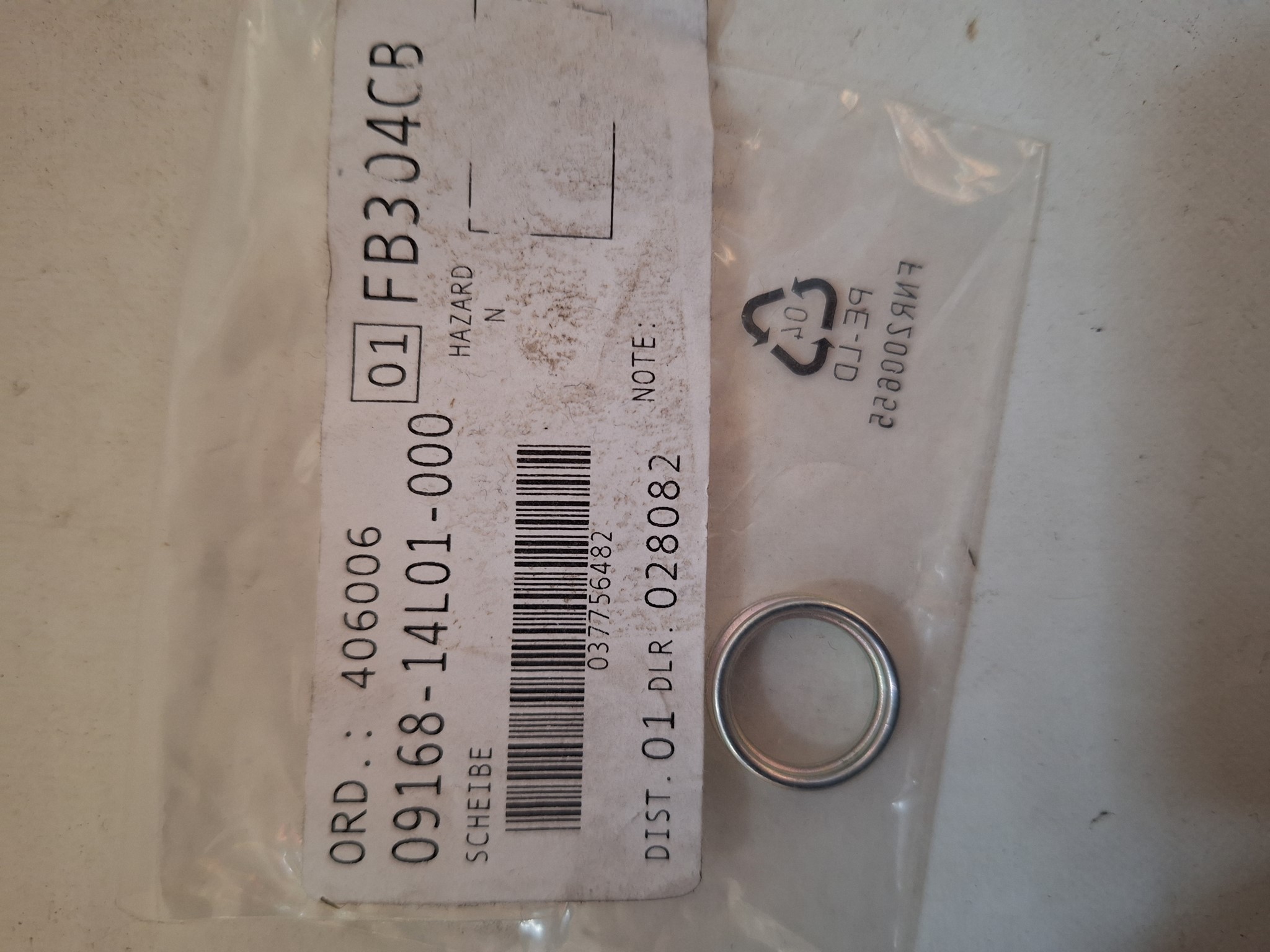 Picture of SUZUKI  Scheibe  09168-14L01